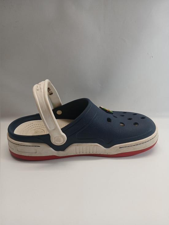 CROCS Shoes - CROCS Navy and White Clog with Red Sole